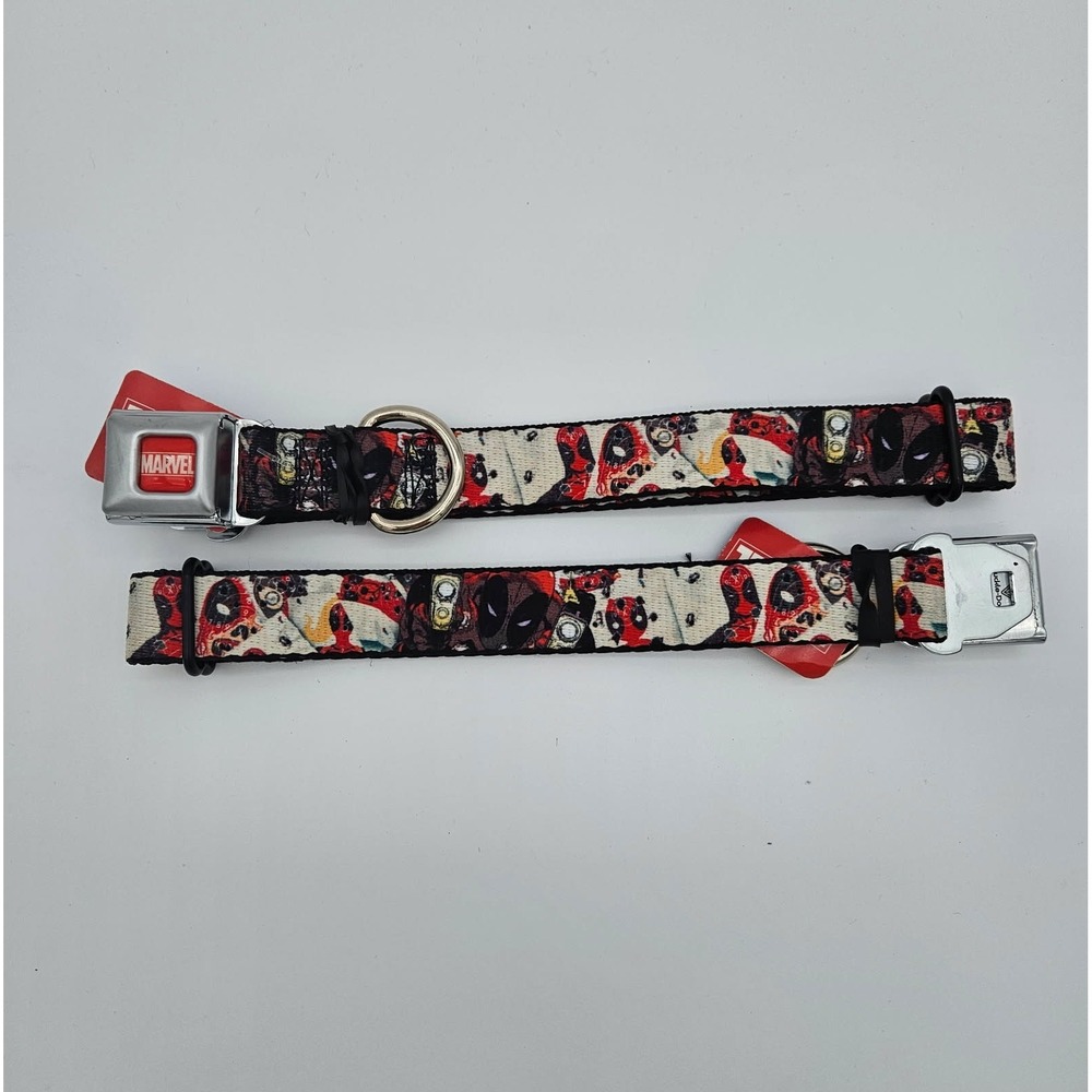 Buckle Down Marvel Deadpool Car Seat Belt‎ Buckle Dog Collar